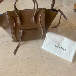 Authentic Celine Leather Phantom Luggage Tote